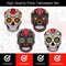 Day of the Dead Party Supplies Sugar Skull Holiday Paper Plates Disposable Dia De Los Muertos Plates Mexican Fiesta Dessert Plates Party Serving Trays Tableware(48 Pcs)